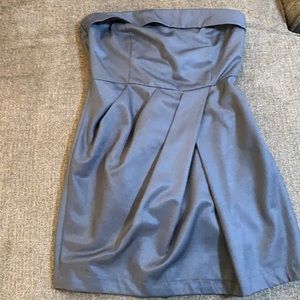 Forever 21 Gray Strapless Mini Dress